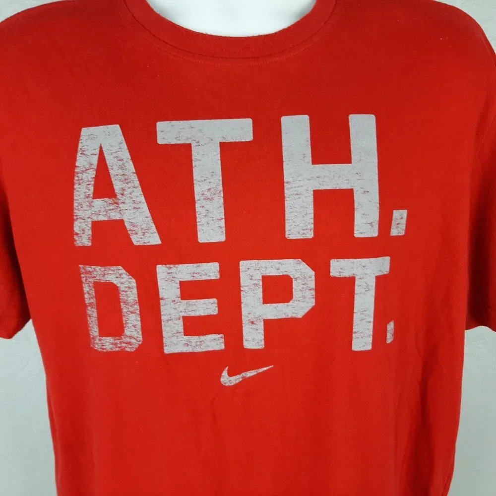 Nike Athletic Department Dri-fit T-shirt Men's Size Large Red